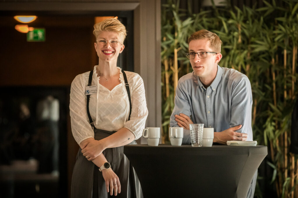 Entreprenörer och besökare på Vakna Uppsala